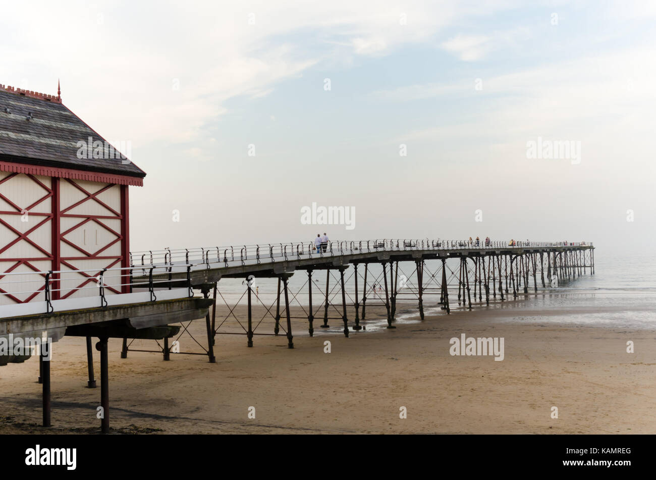 Saltburn Pier (Grad II Liste*) in Saltburn-by-the-Sea Stockfoto