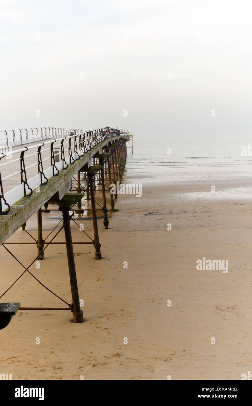 Saltburn Pier (Grad II Liste*) in Saltburn-by-the-Sea Stockfoto