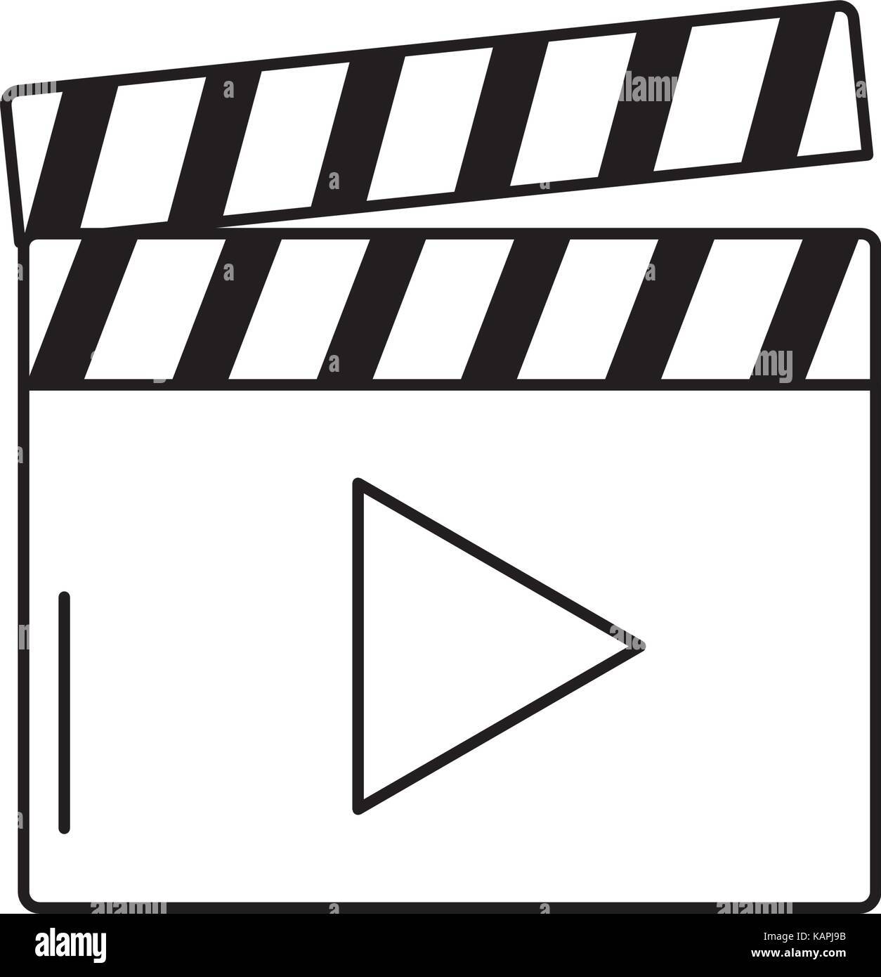 Die Klappe mit video Movie Studio Symbol Stock Vektor