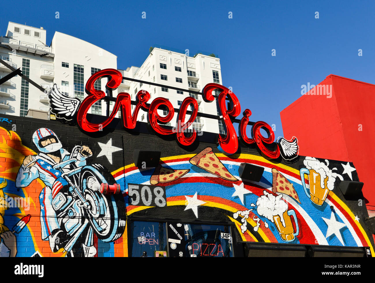 Evel Torte in der Fremont District, Downtown Las Vegas. Stockfoto