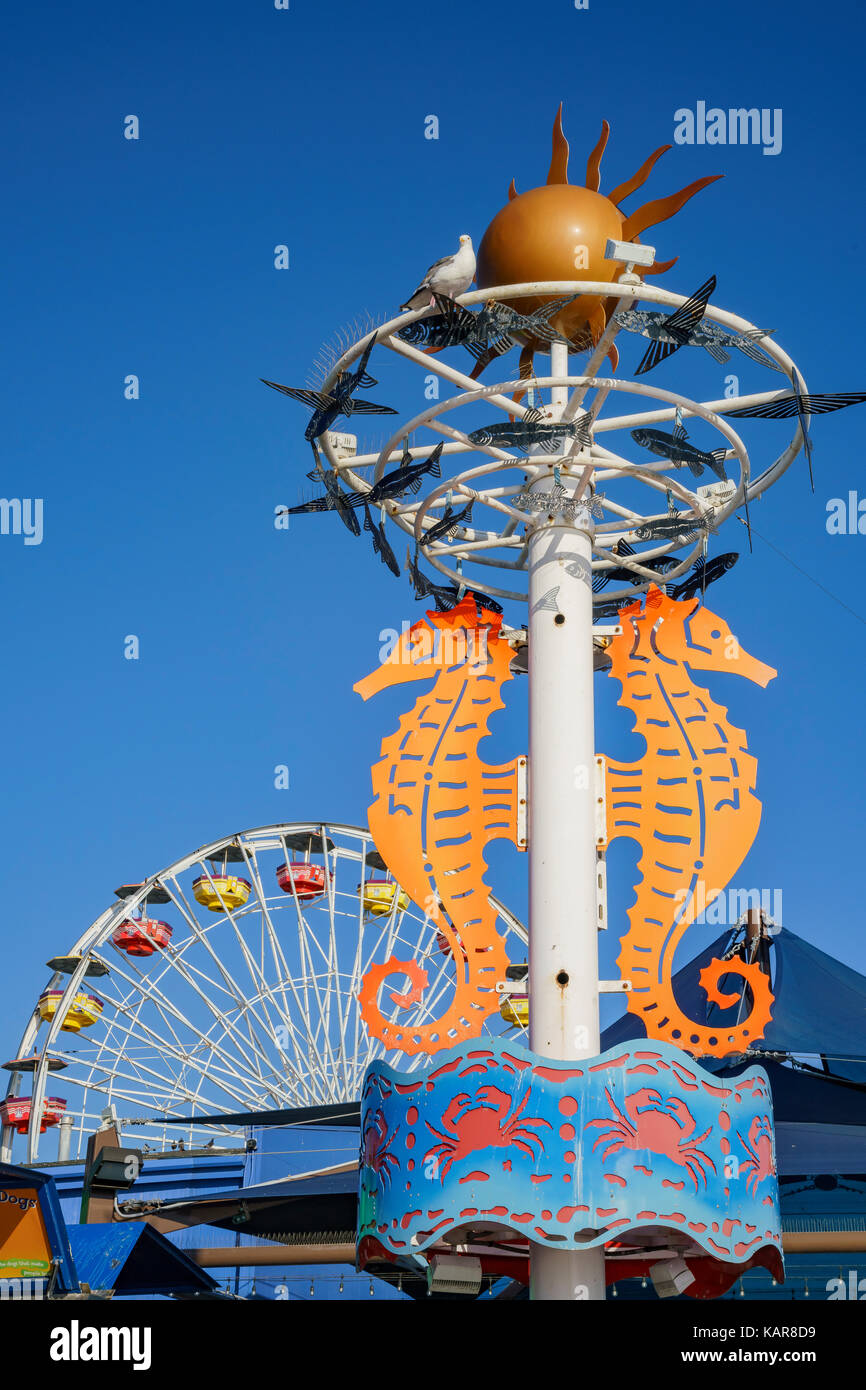 Santa Monica, 21.Juni: Der Vergnügungspark der Pier am 21.Juni 2017 im Los Angeles County, Kalifornien, USA Stockfoto