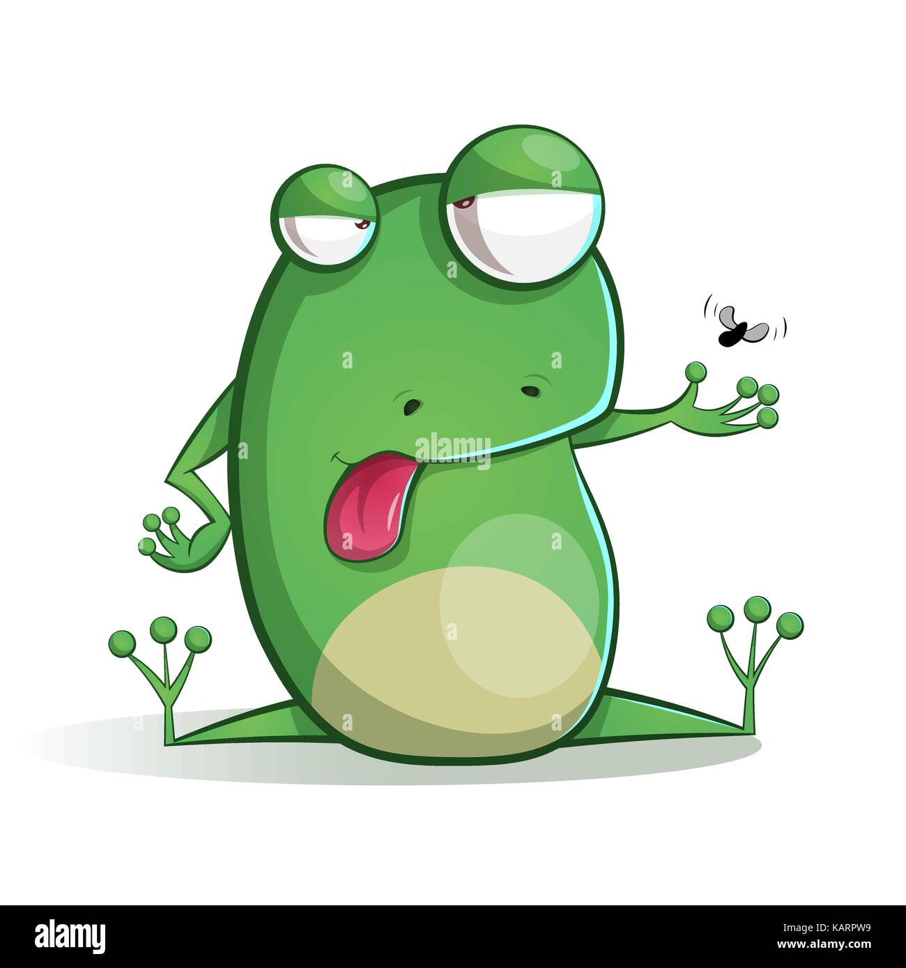 Cute, funny frog Cartoon Stock Vektor