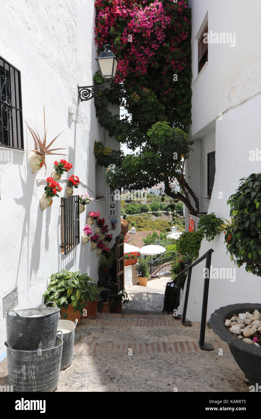 Blick auf die Straße in Spanien Stockfoto