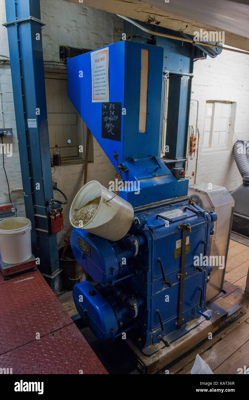 Batemans Brauerei hat einen sehr guten Ruf für ausgezeichnete Handwerk Bier gewonnen. Die Bilder wurden mit Erlaubnis während einer geführten Tour genommen. Stockfoto
