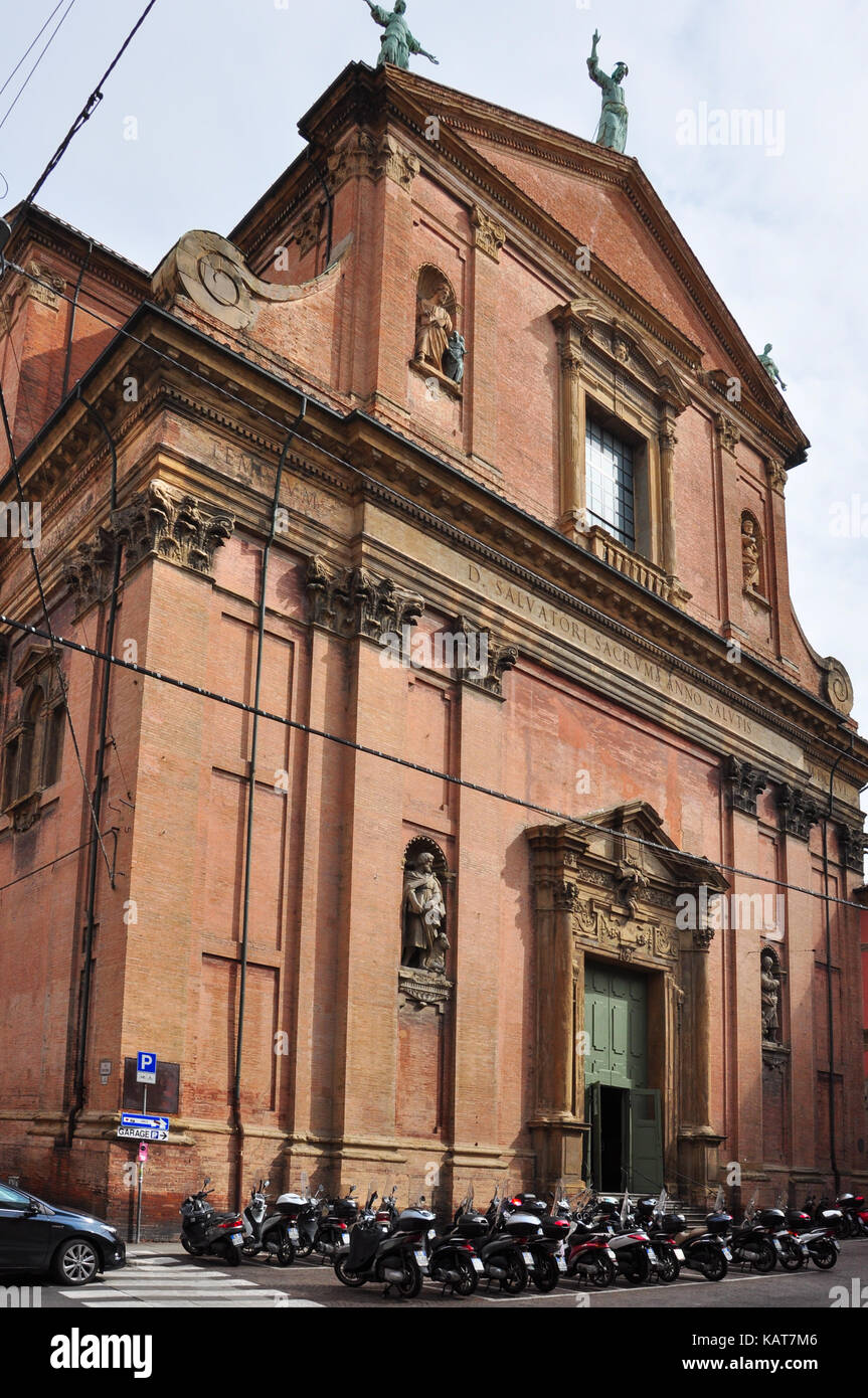 Kirche von San Salvatore, Via Cesare Battisti, Bologna, Italien Stockfoto