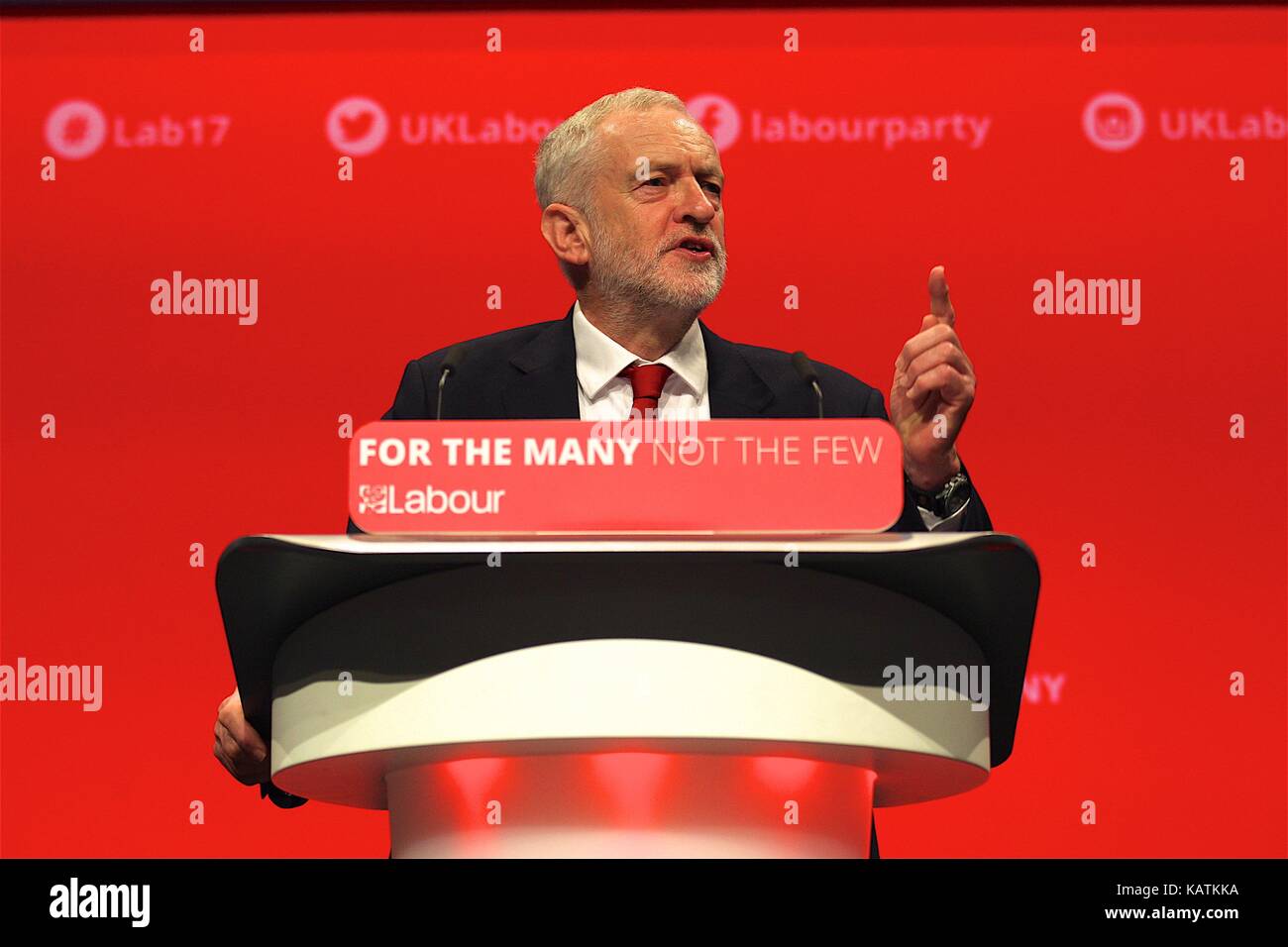 Jeremy Corbyn von der Labour Party in Brighton 2017 Stockfoto