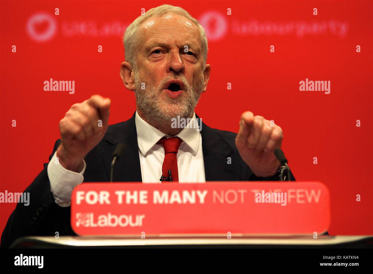 Jeremy Corbyn von der Labour Party in Brighton 2017 Stockfoto