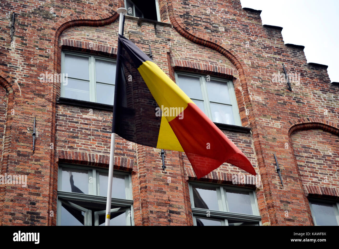 Bild von der belgischen Flagge Juli 2017 Stockfoto