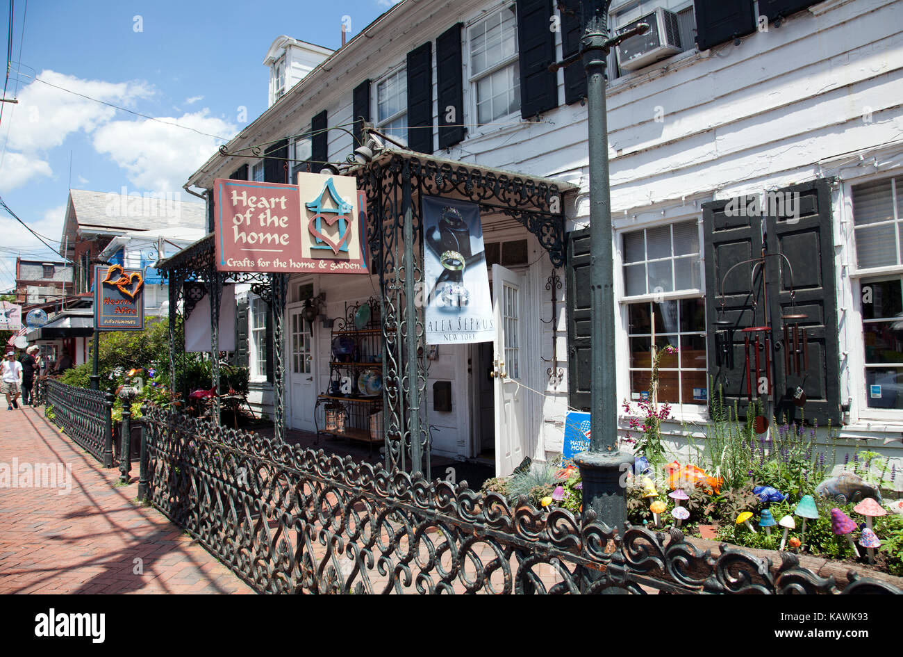 Hauptstraße durch neue Hoffnung Stadt in Bucks County, Pennsylvania, USA Stockfoto