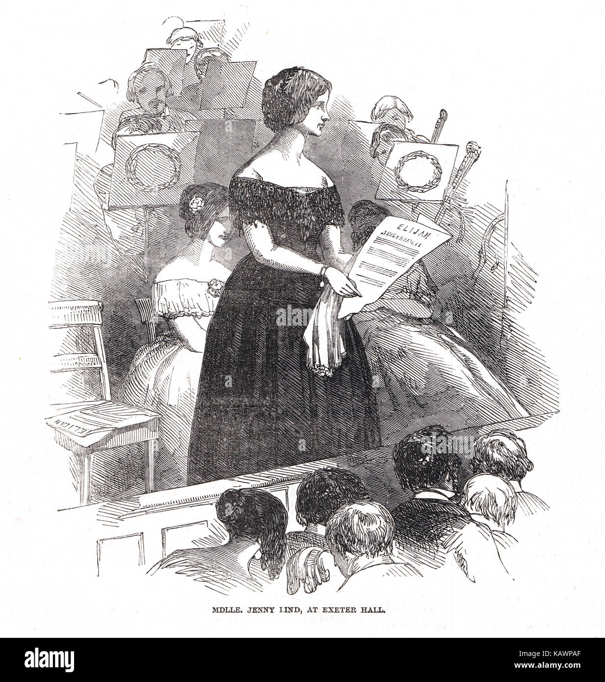 Jenny Lind, die schwedische Nachtigall am Exeter Hall, 1848 Stockfoto