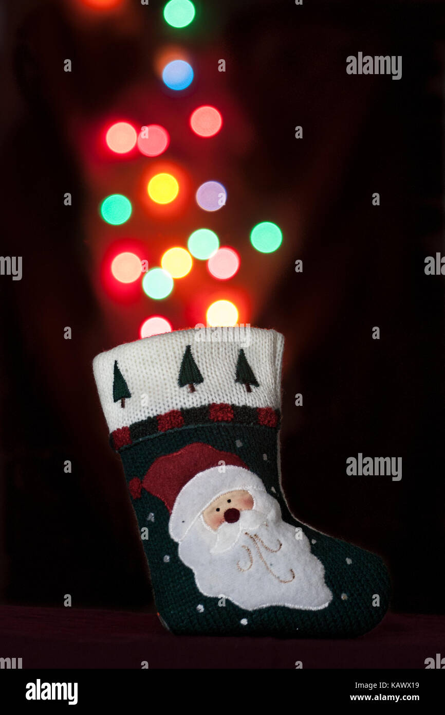 Magic Xmas Stocking Stockfoto