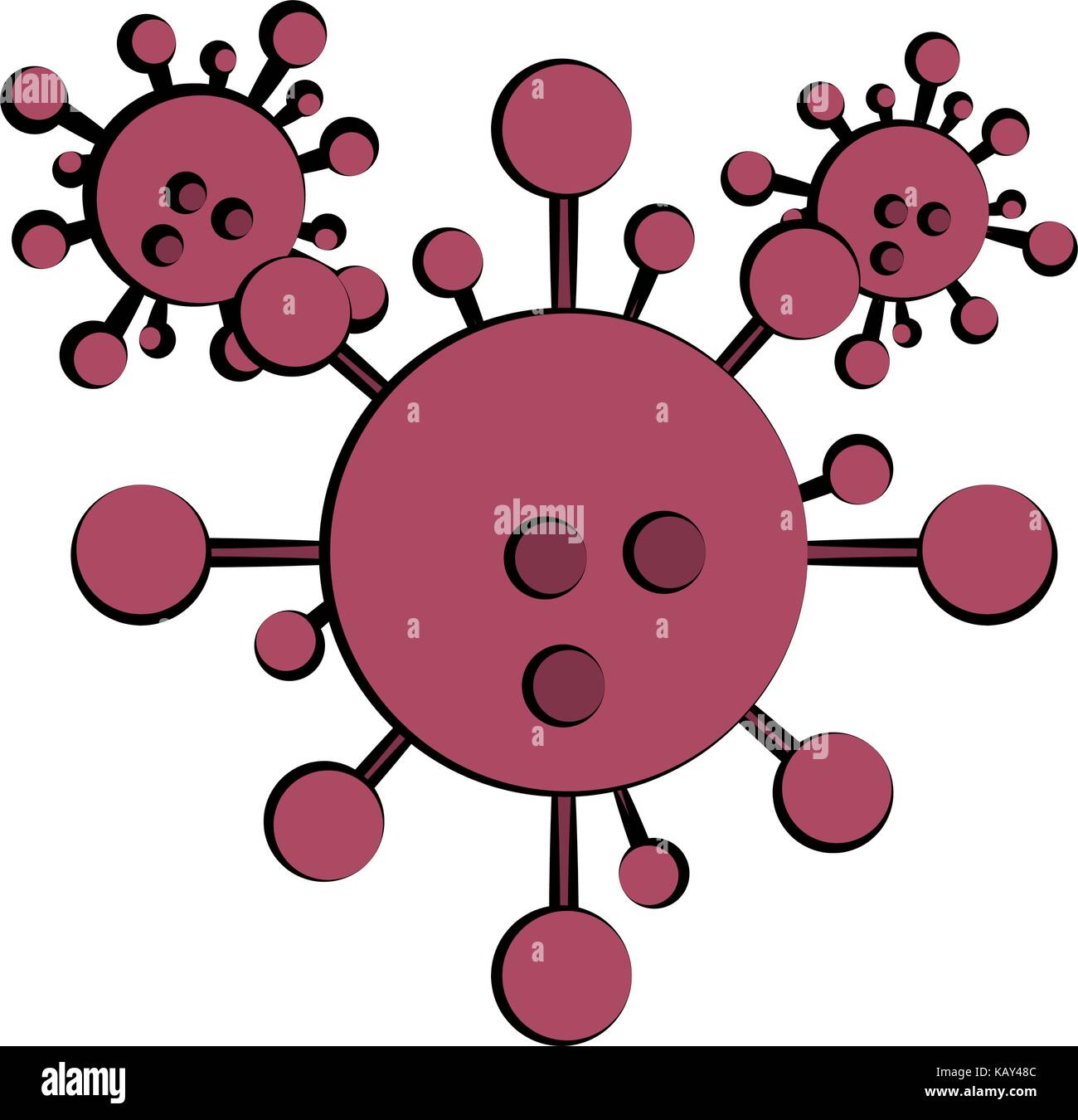 Mikroorganismus Darstellung icon image Stock Vektor