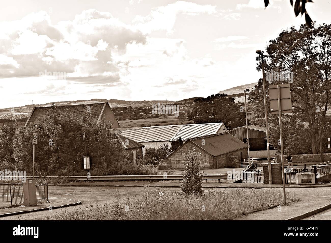 Wiliam Docherty ging ich um twechar. Was ist ein kleines Bergbau Dorf im East Dunbartonshire in Schottland. Stockfoto