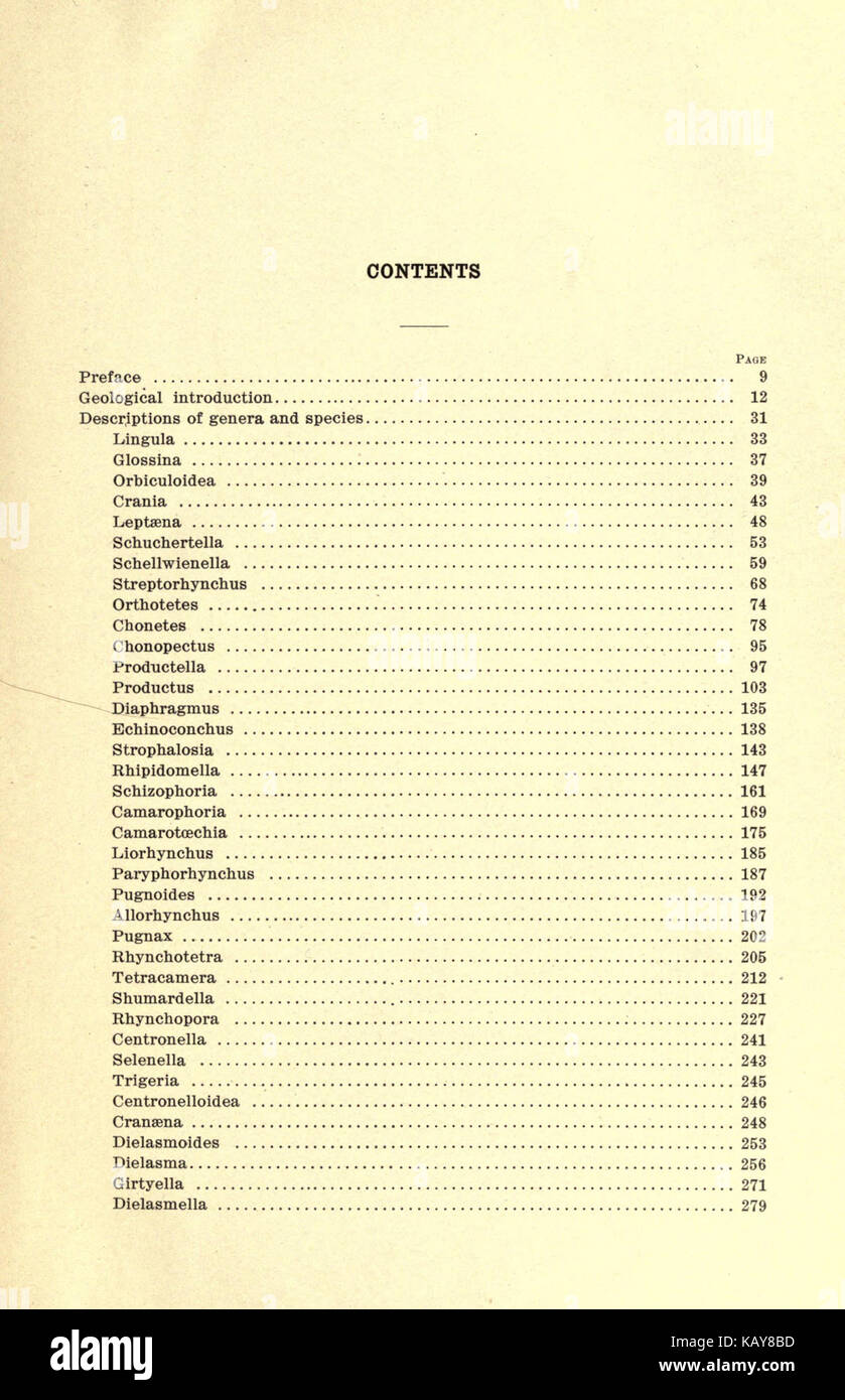 Die Bewohner von brachiopoda der Mississippi Valley Basin BHL 20687691 Stockfoto