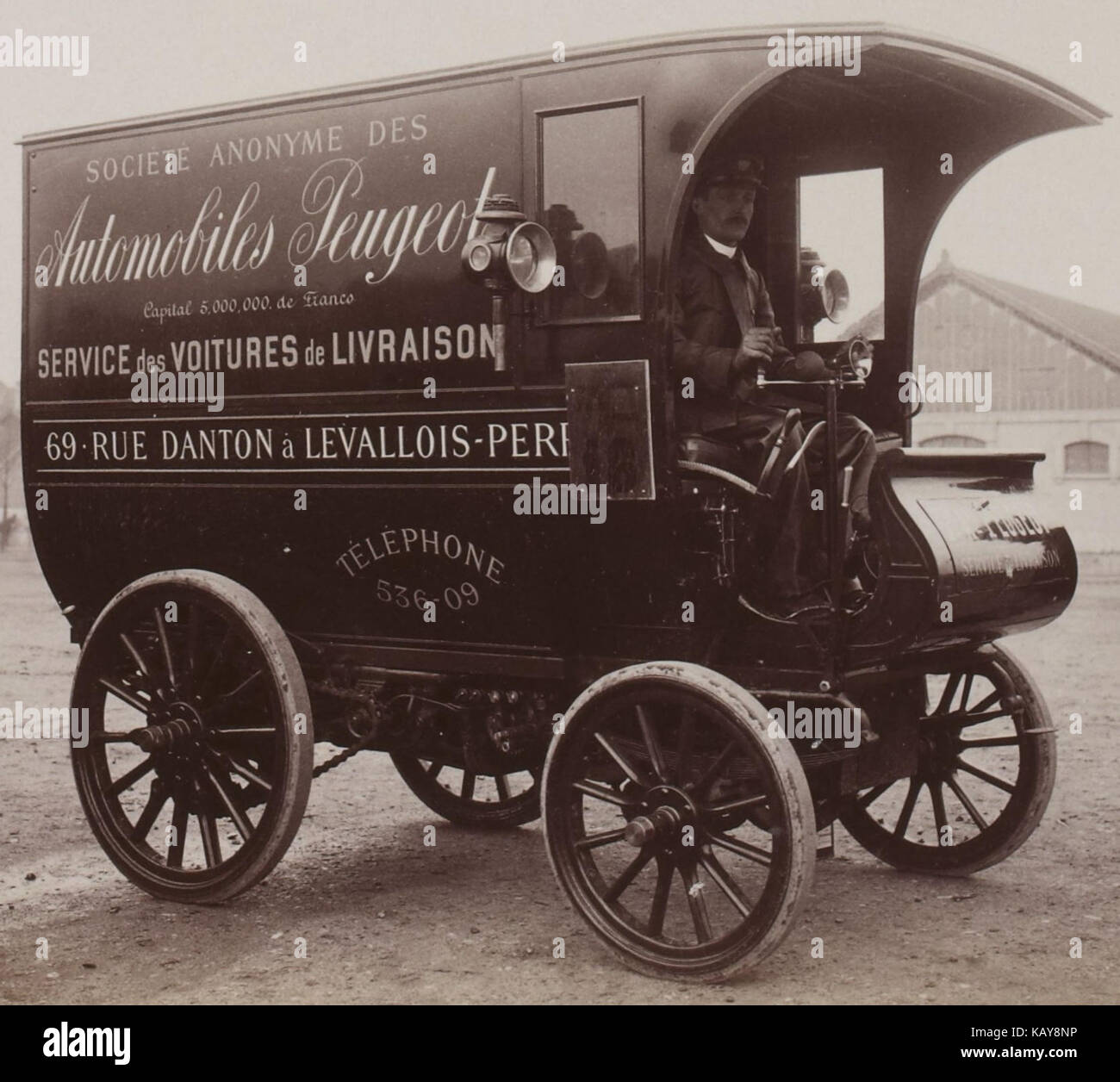 Voiture de Livraison Peugeot de 1902 Stockfoto