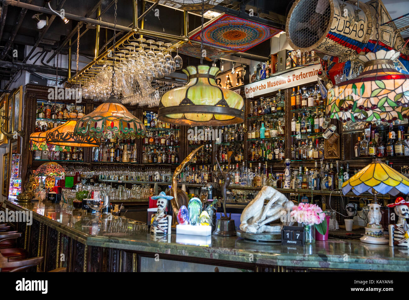 Miami, Florida. Bar in der Cubaocho Museum, Little Havana. Stockfoto