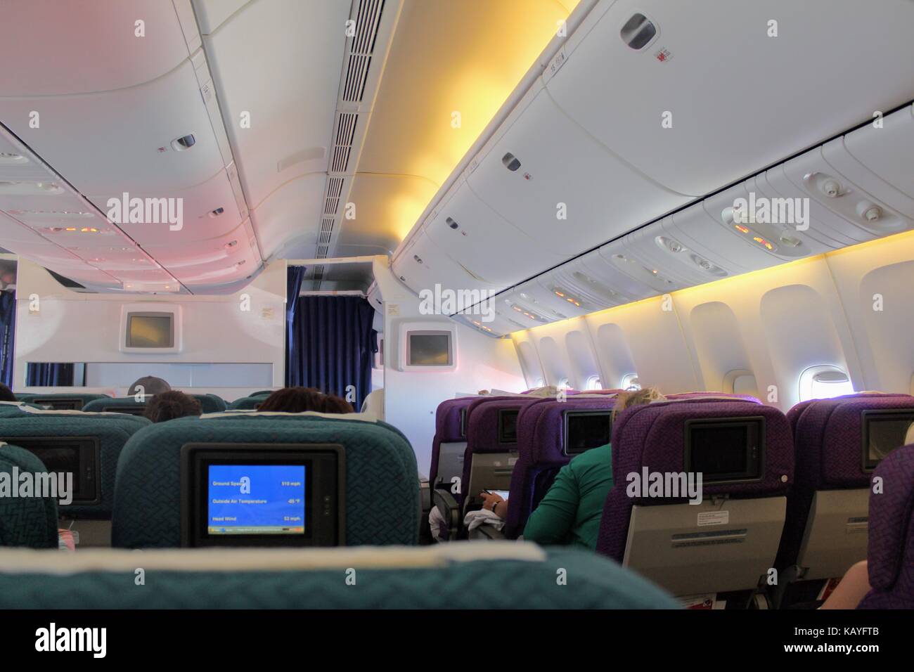 Boeing 777 Interior Stockfotos Boeing 777 Interior Bilder