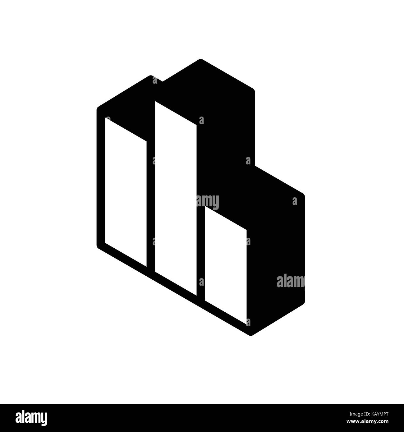 Die isometrische Grafik rechts, iconic Symbol auf weißem Hintergrund. Vektor ein futuristisches Design. Stock Vektor