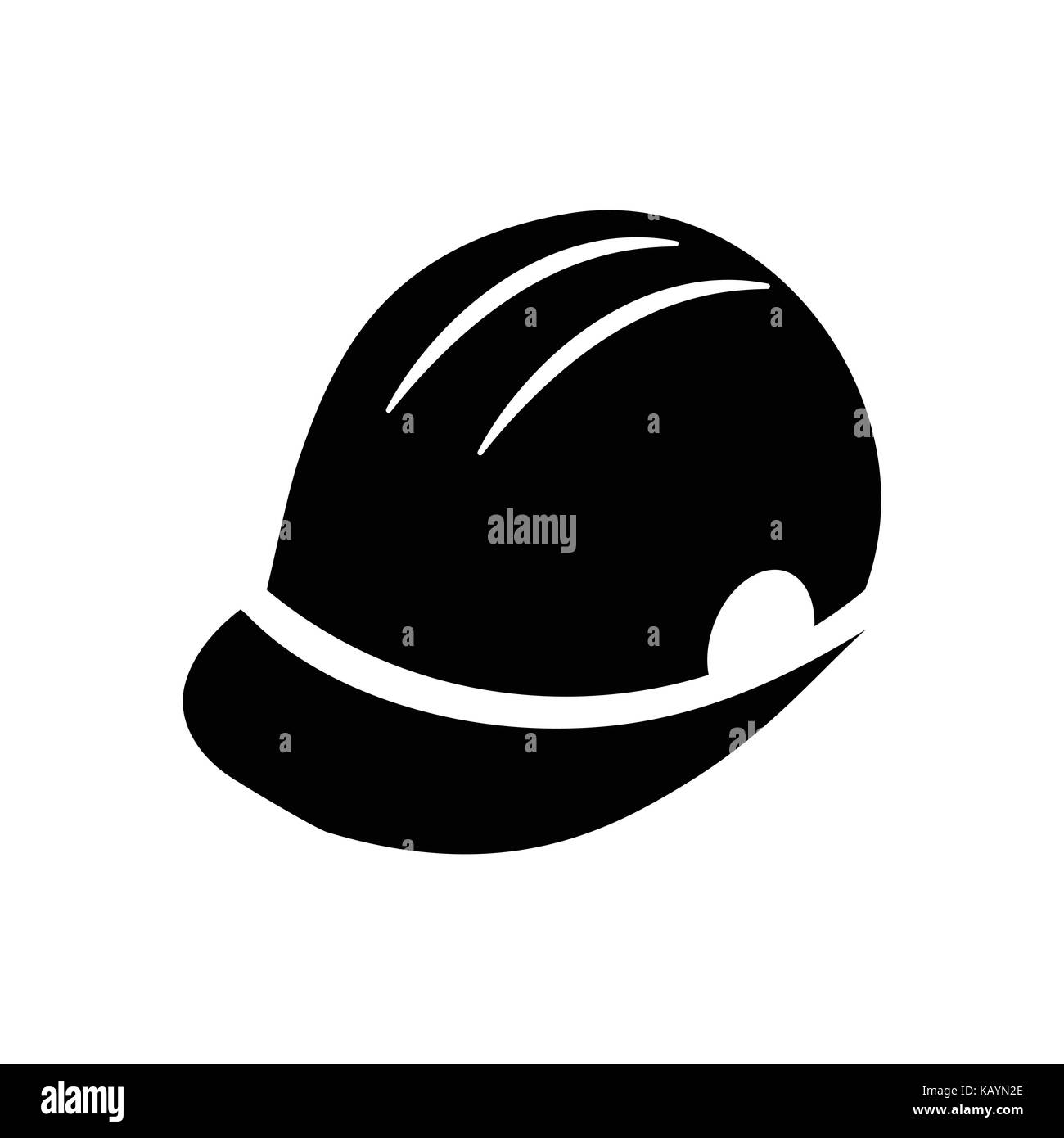 Schutzhelm iconic Symbol auf weißem Hintergrund. Vektor ein futuristisches Design. Stock Vektor