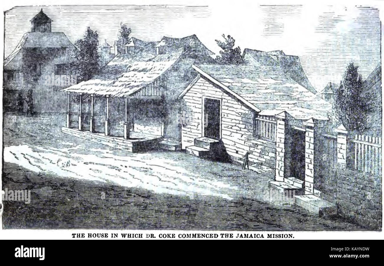 Das Haus, in dem Dr. Koks die Jamaica Mission (Mai 1852, S. 55, IX) kopieren Stockfoto