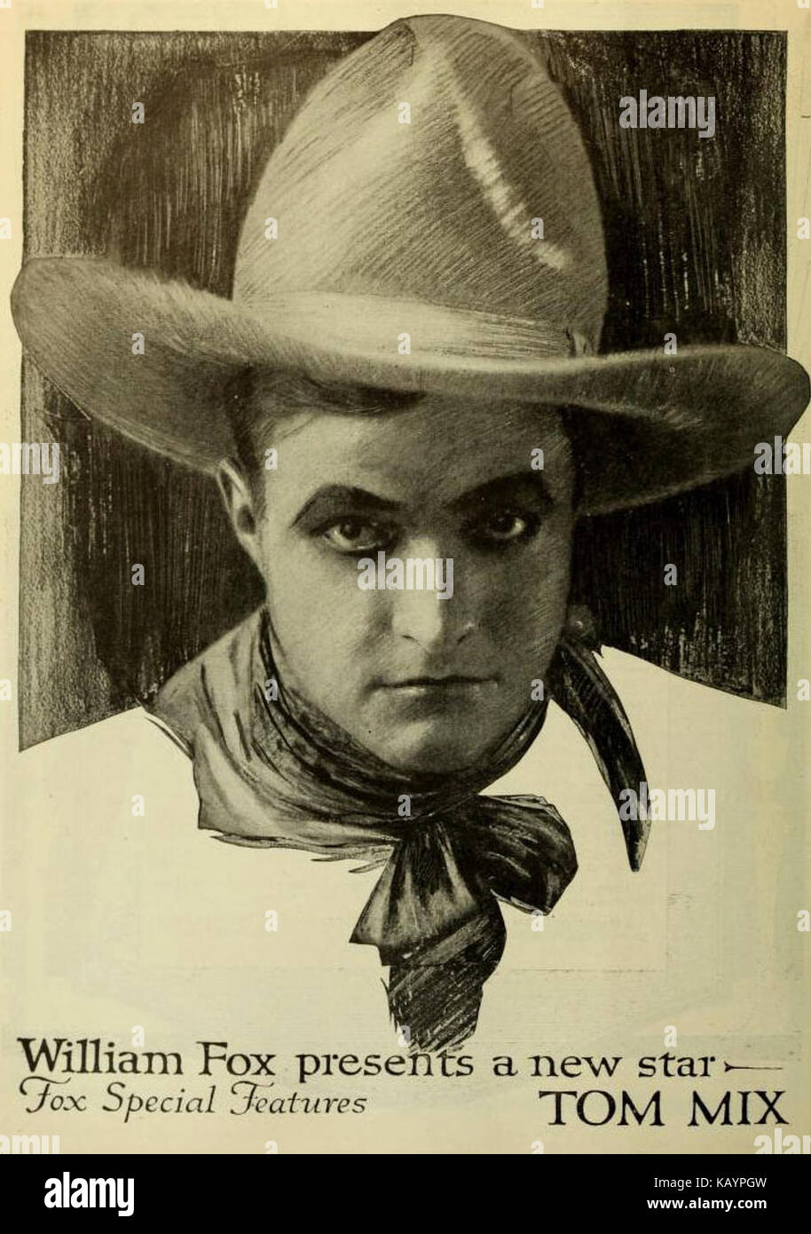 Tom Mix 1917 Stockfoto