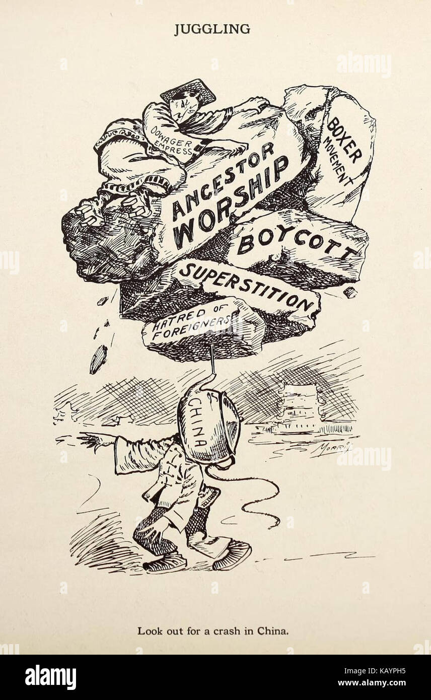 Dieser Eintrag bezieht sich auf Cartoons, die in der *Spokesman-Review* von W. C. Morris veröffentlicht wurden und einen Einblick in Editorial-Cartoons des frühen 20. Jahrhunderts bieten. Diese Illustrationen geben einen Kommentar zu sozialen und politischen Themen der Zeit. Stockfoto