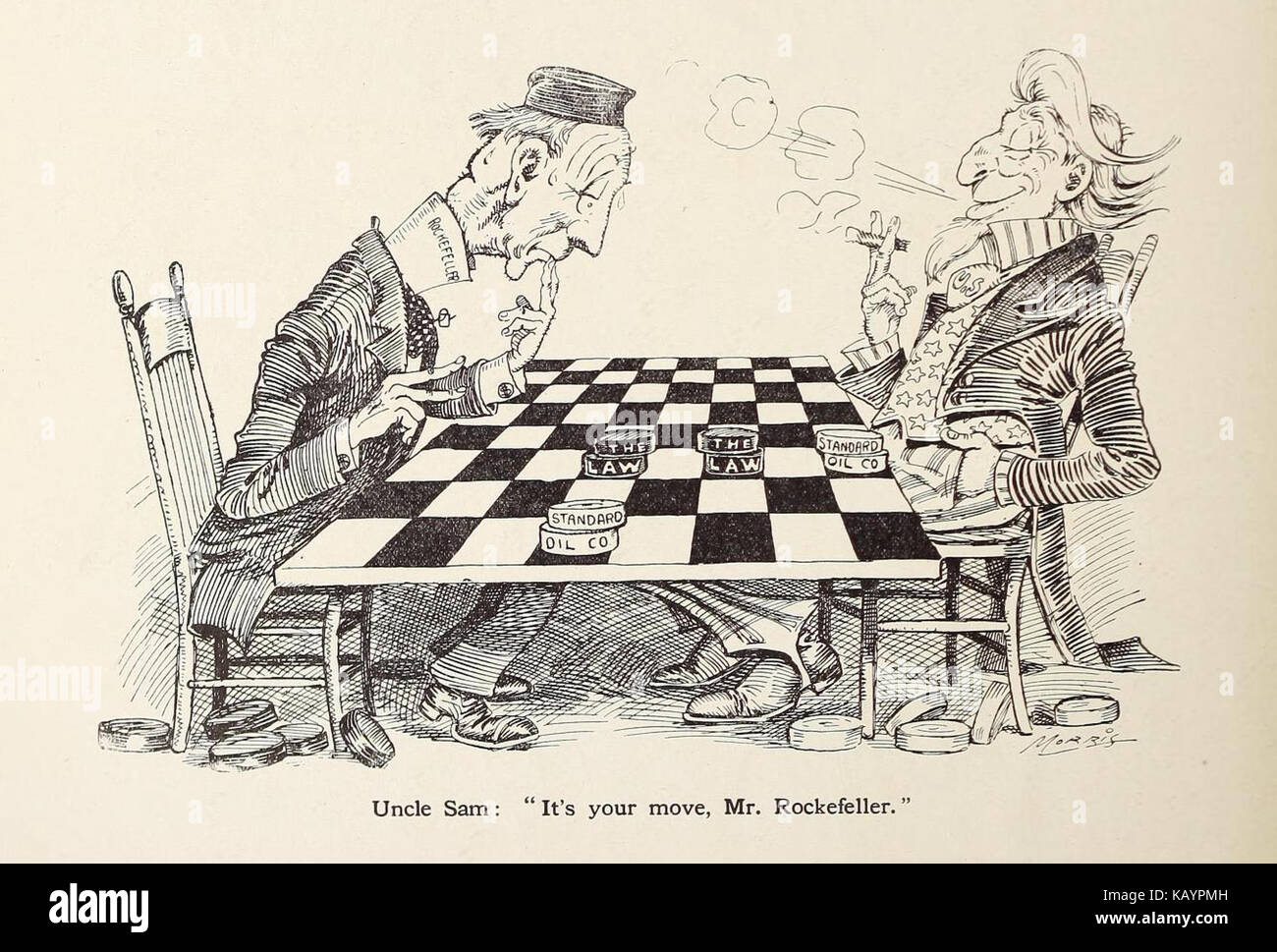 Eine Sammlung von Cartoons von W. C. Morris, die in der Spokesman Review vorgestellt wurden, die bekannt sind für ihre Kommentare zu sozialen und politischen Themen während des frühen 20. Jahrhunderts. Stockfoto
