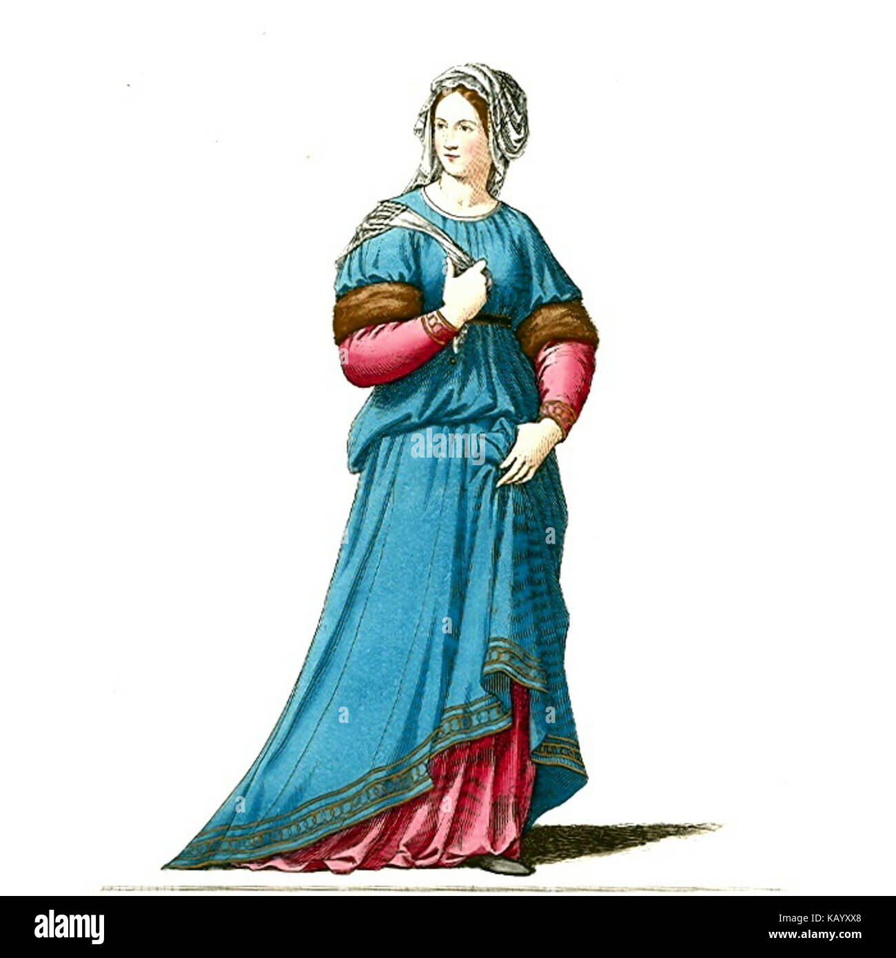 Frau in Mittelalterliches Kleid oder Kostüm (16) Stockfoto