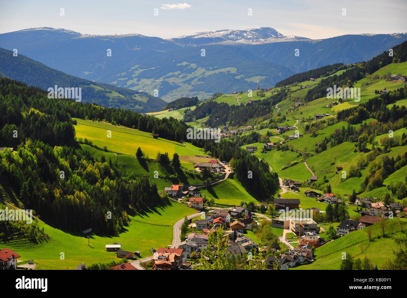 Italien, Südtirol, Villnössertal, Bergdörfer, Stockfoto