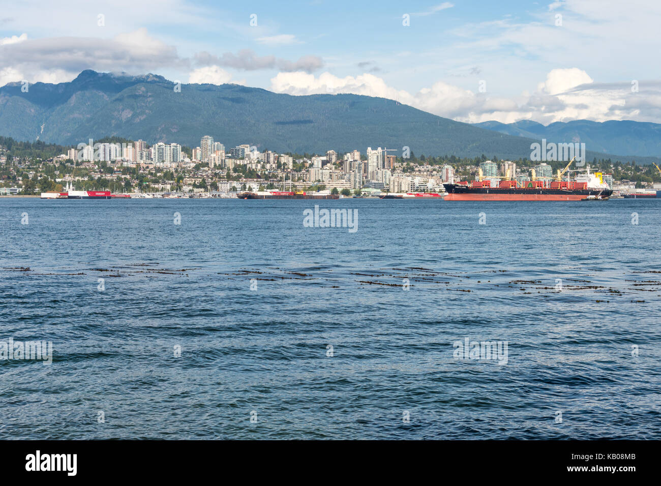 vancouver, British Columbia, Kanada - 12. September 2017: North Vancouver vom Stanley Park Stockfoto