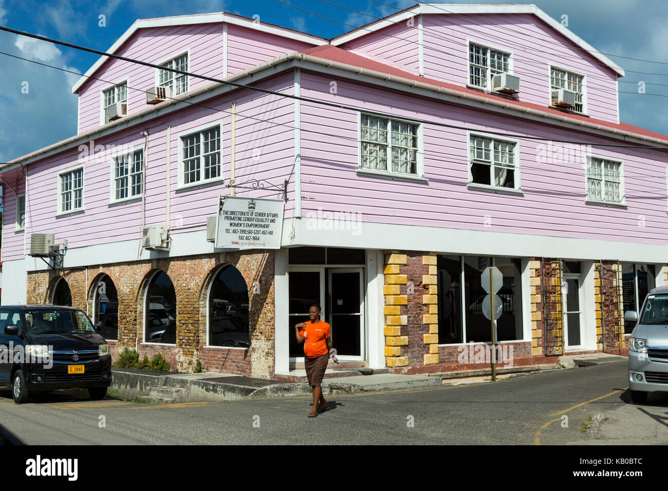 St. Johns, Antigua. Landesregierung, Direktion für geschlechtsspezifische Angelegenheiten. Stockfoto