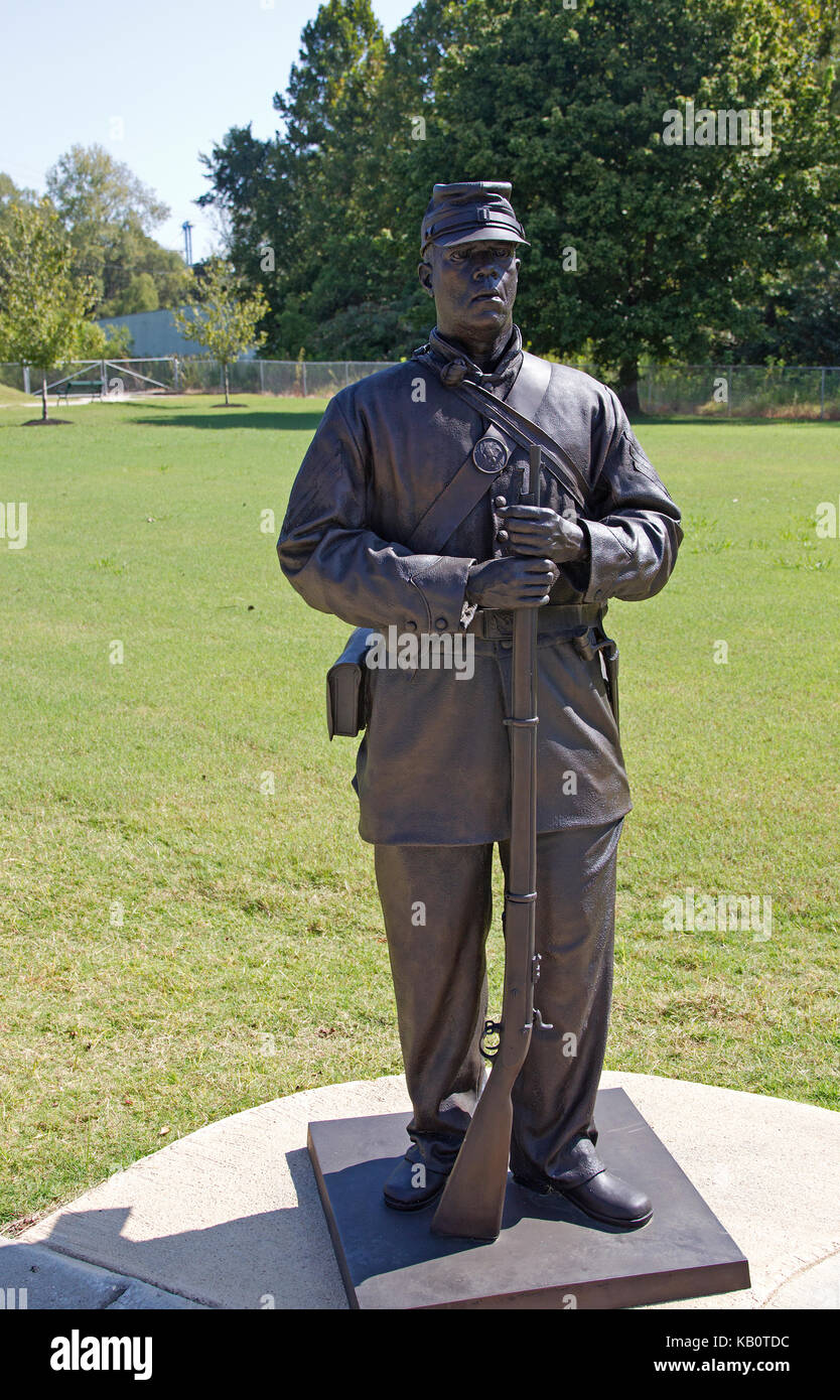 Statue von Schwarzer Soldaten Stockfoto