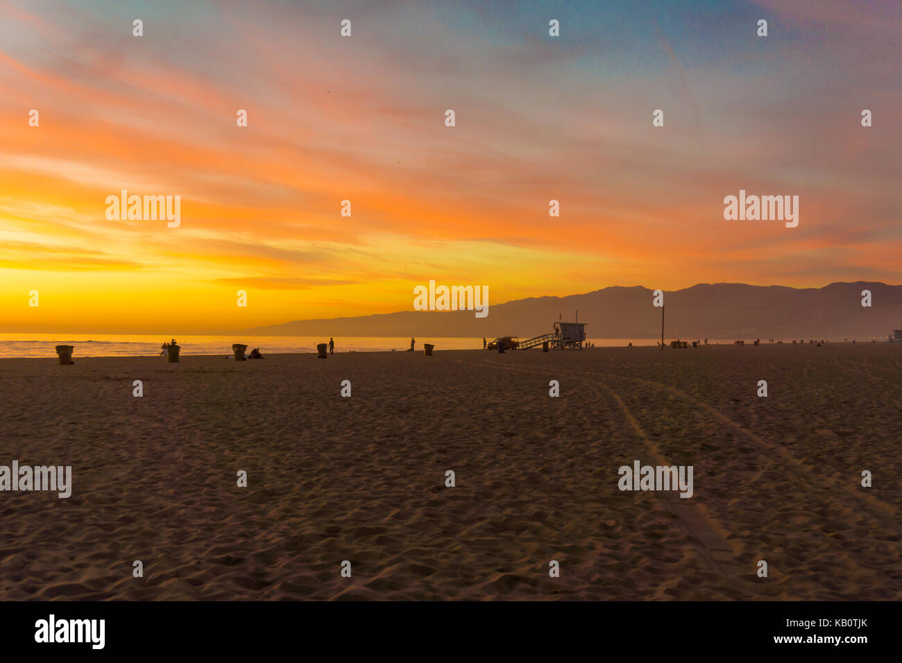 Sonnenuntergang in Venice Beach, Kalifornien, dass ich tun kann, ist, die gehen likeWhat sind Sie müssen sicherstellen, dass die Stockfoto