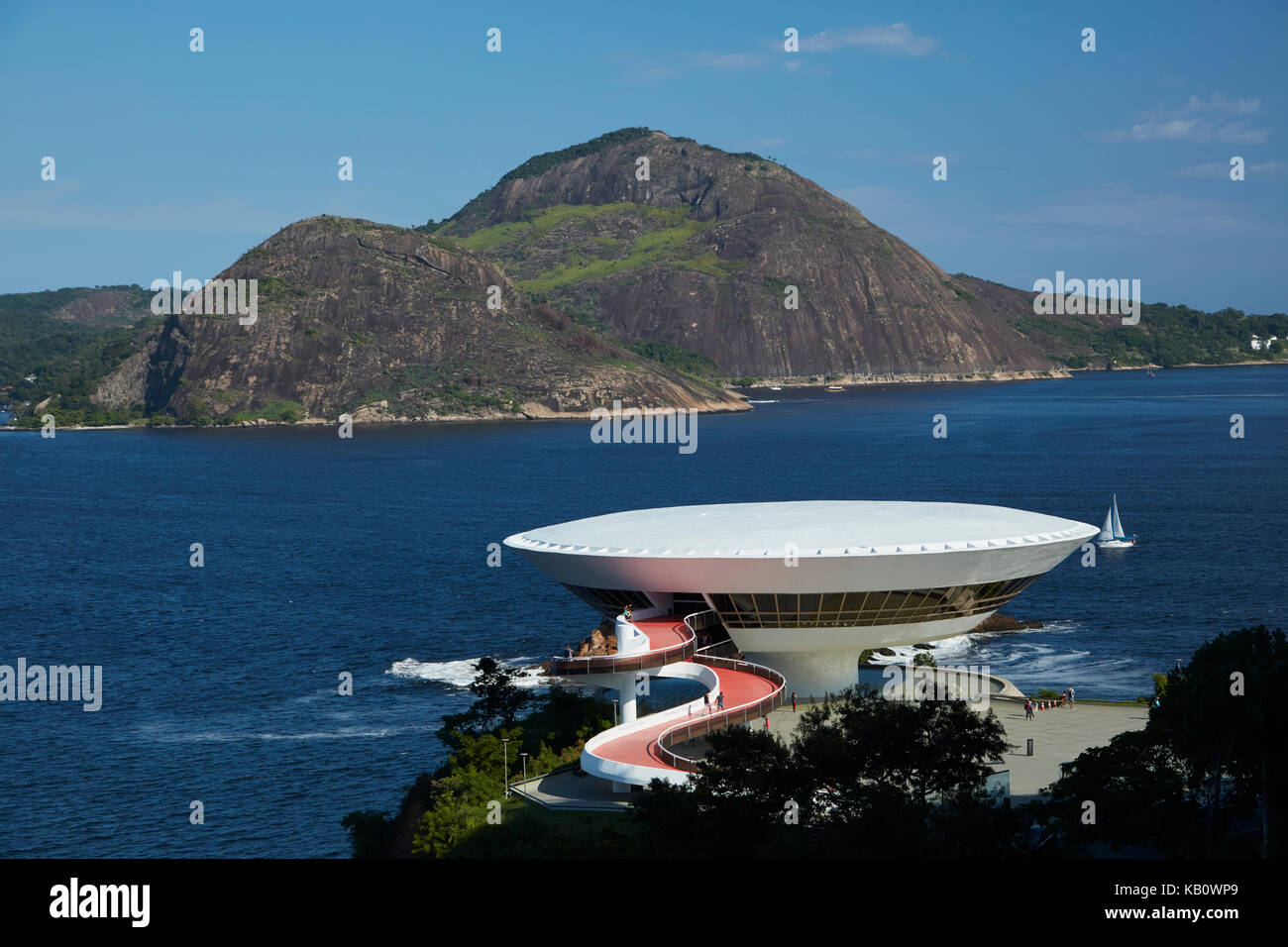 Nitreói Museum für zeitgenössische Kunst, Niteroi, Rio de Janeiro, Brasilien, Südamerika Stockfoto