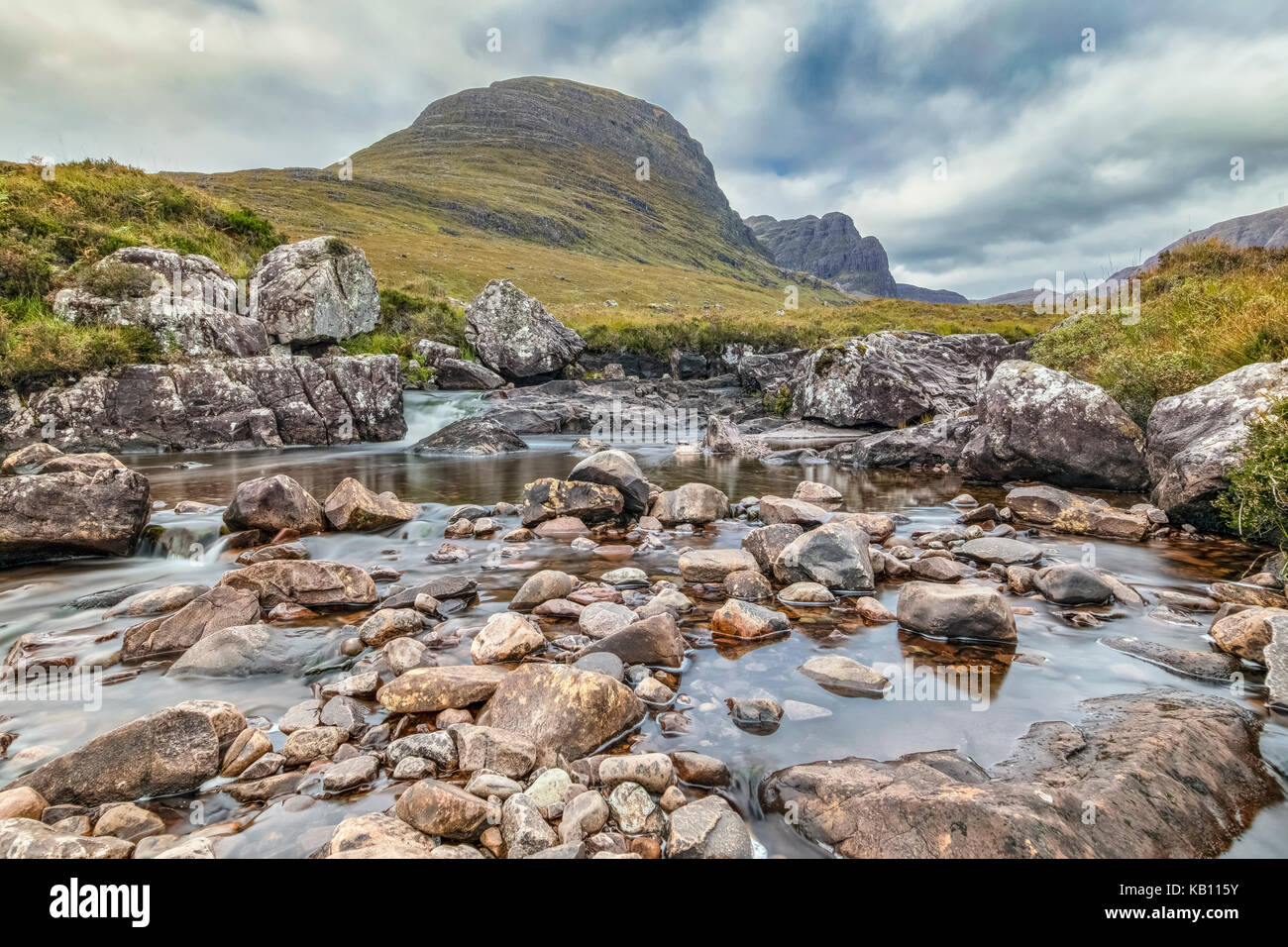 Russell Burn, Applecross, Bealach na Ba, Highlands, Schottland, Vereinigtes Königreich Stockfoto