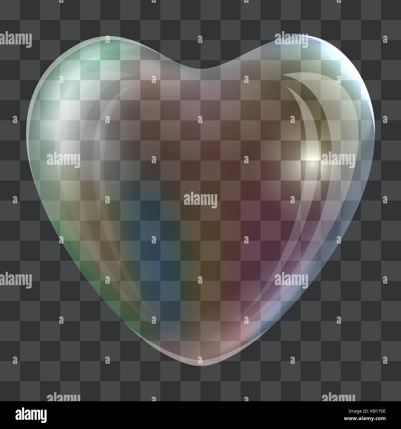 Herz Seifenblase Konzept Hintergrund Realistischen Stil Stock Vektorgrafik Alamy