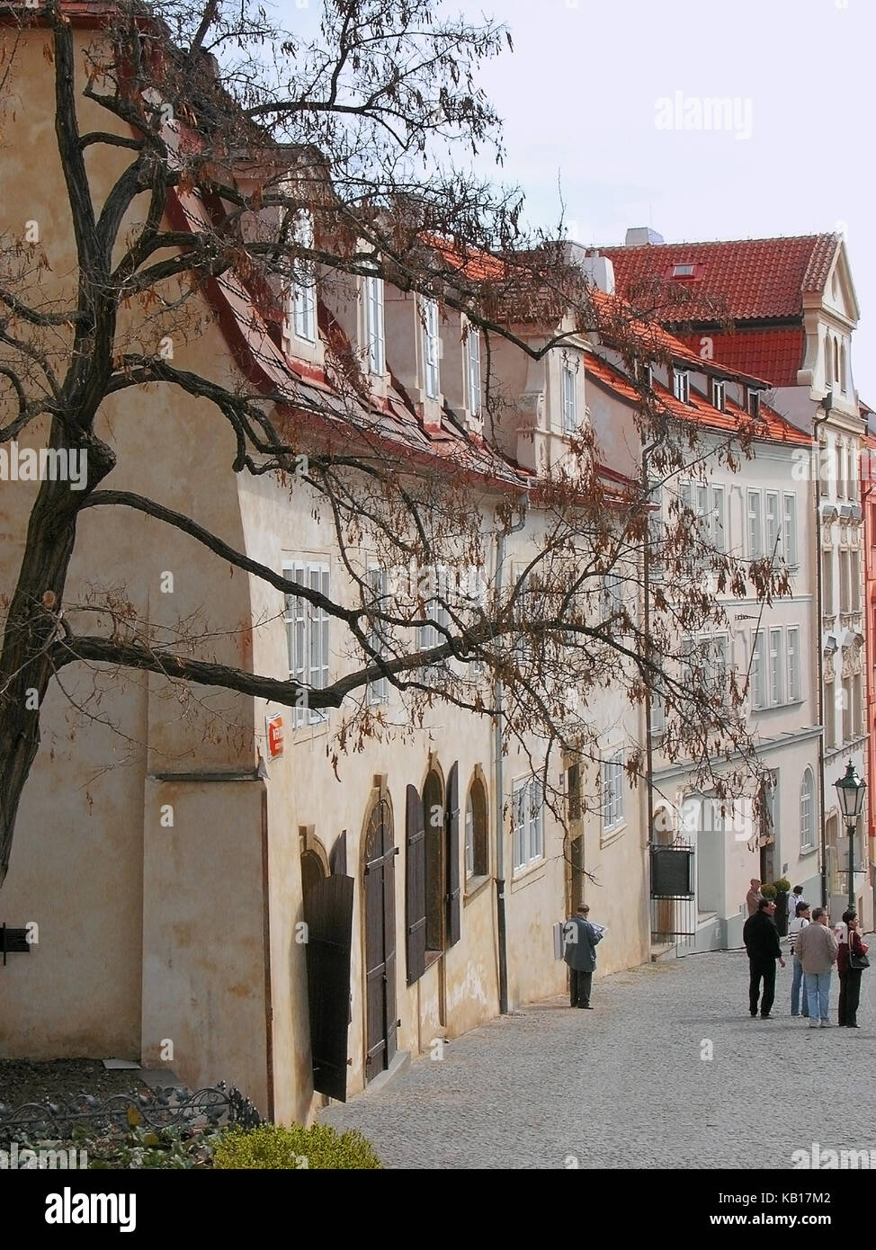 Auf der Suche Nerudova aus der Nähe der Burg, Malá Strana, Prag, Tschechische Republik Stockfoto