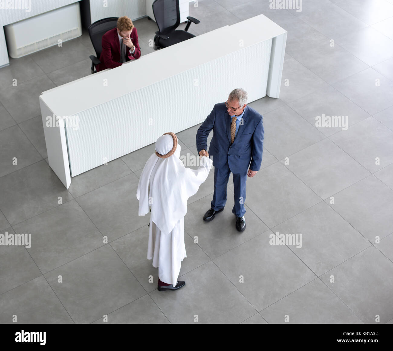 Herzlich willkommen zum arabischen Bürger am Flughafen Stockfoto