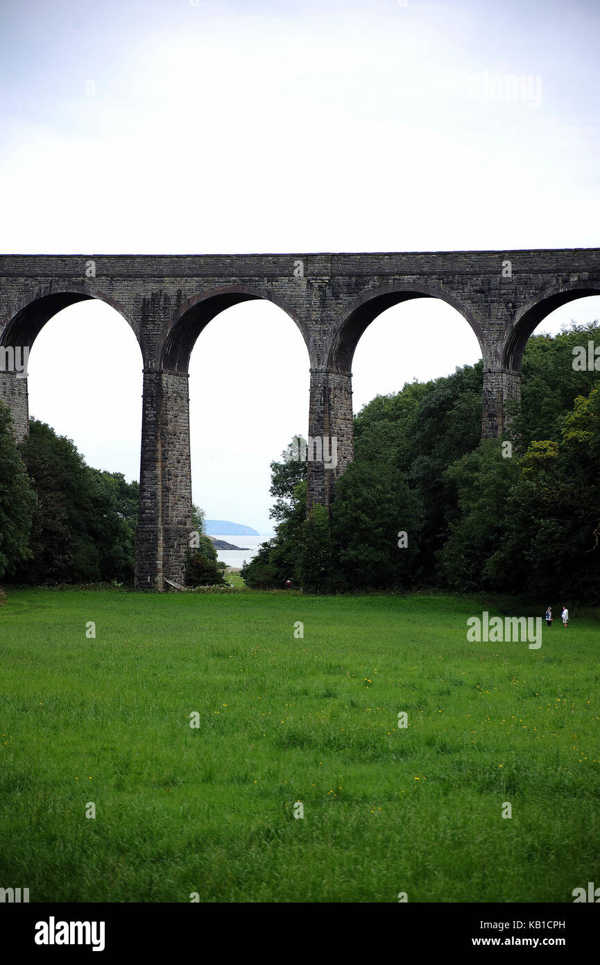 Porthkerry Viadukt aus dem Norden Westen. Stockfoto