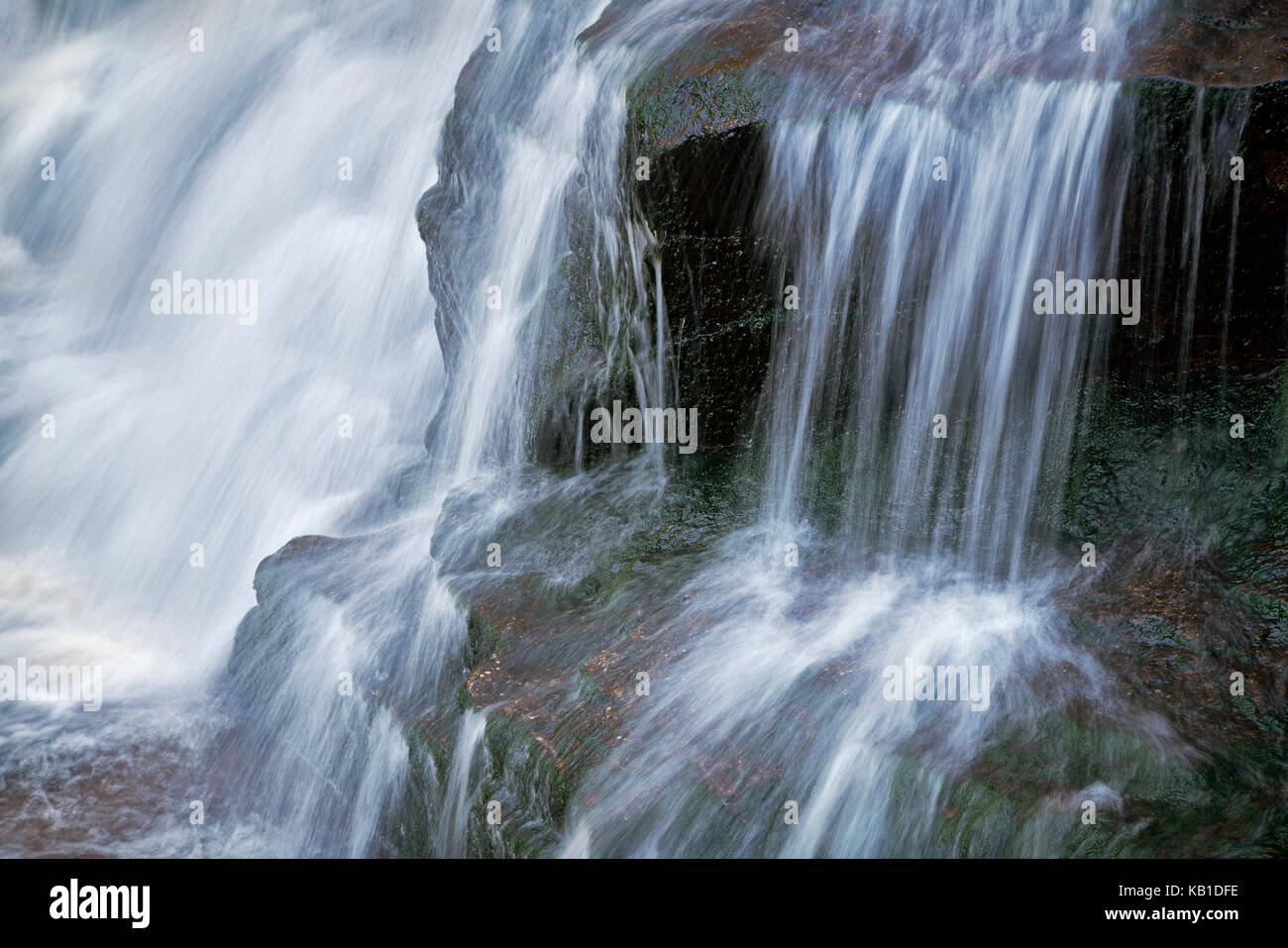 Detail der Cascade in Shays beim Blackwater Falls State Park in West Virginia Stockfoto