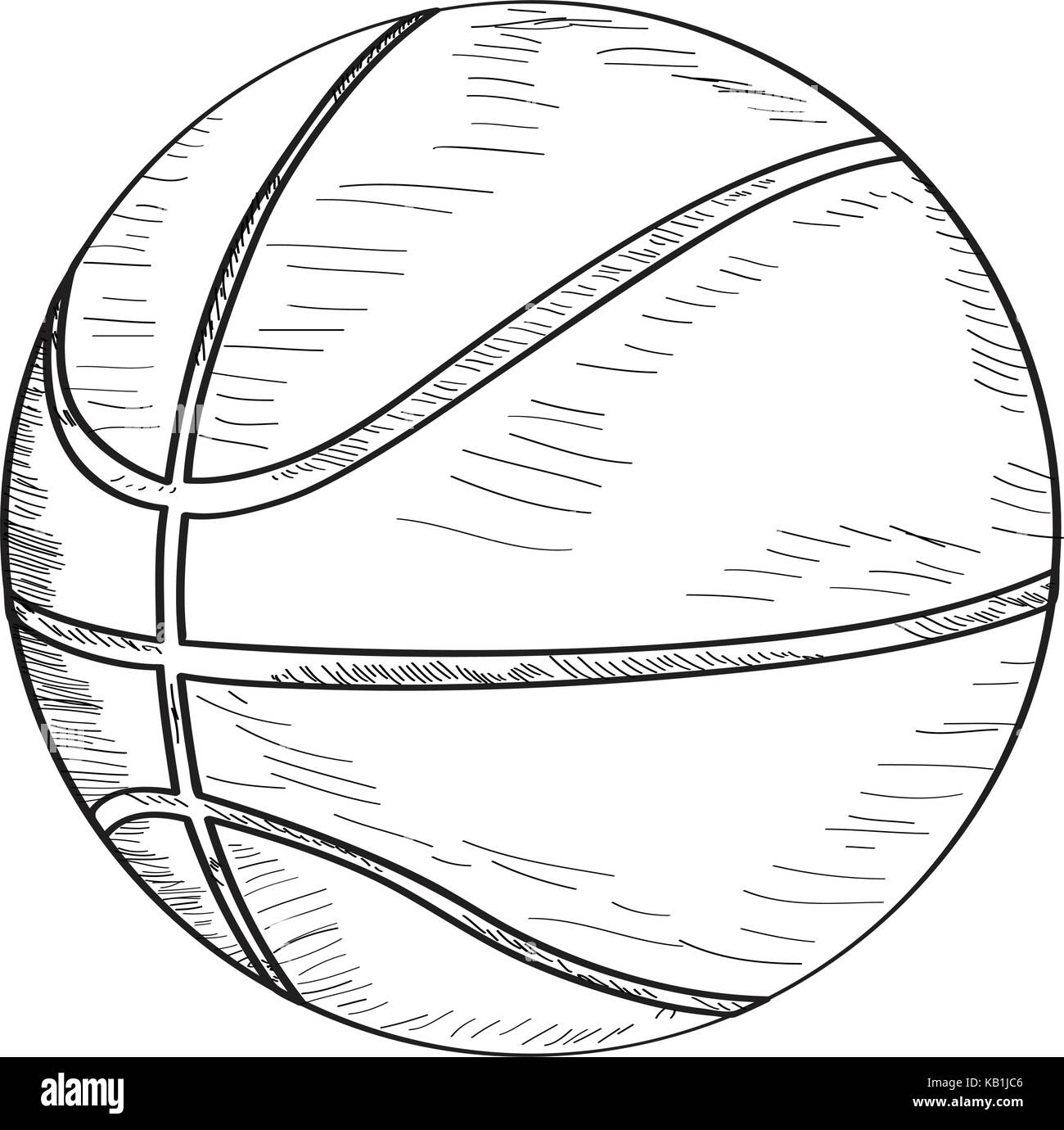 Skizze eines Basketball Ball Stock Vektor