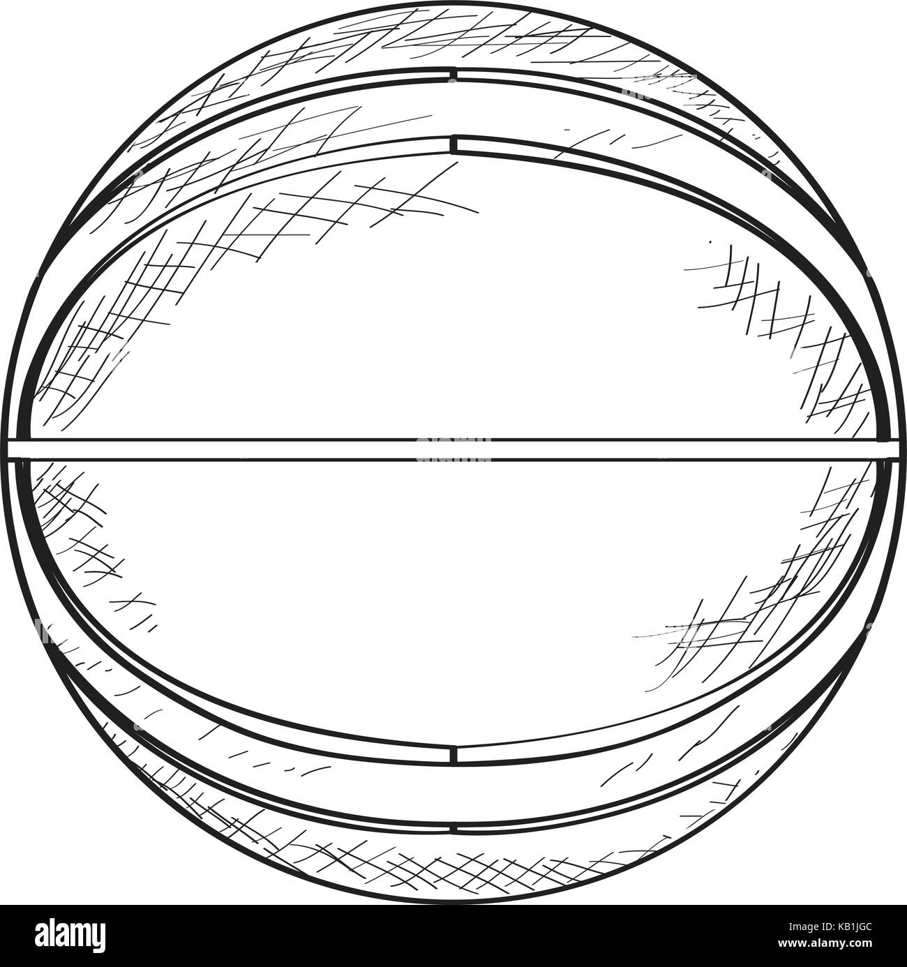 Skizze eines Basketball Ball Stock Vektor