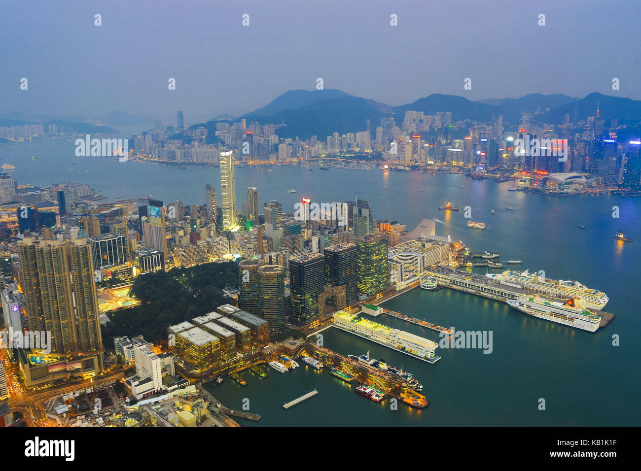 Blick über Hongkong, Stockfoto