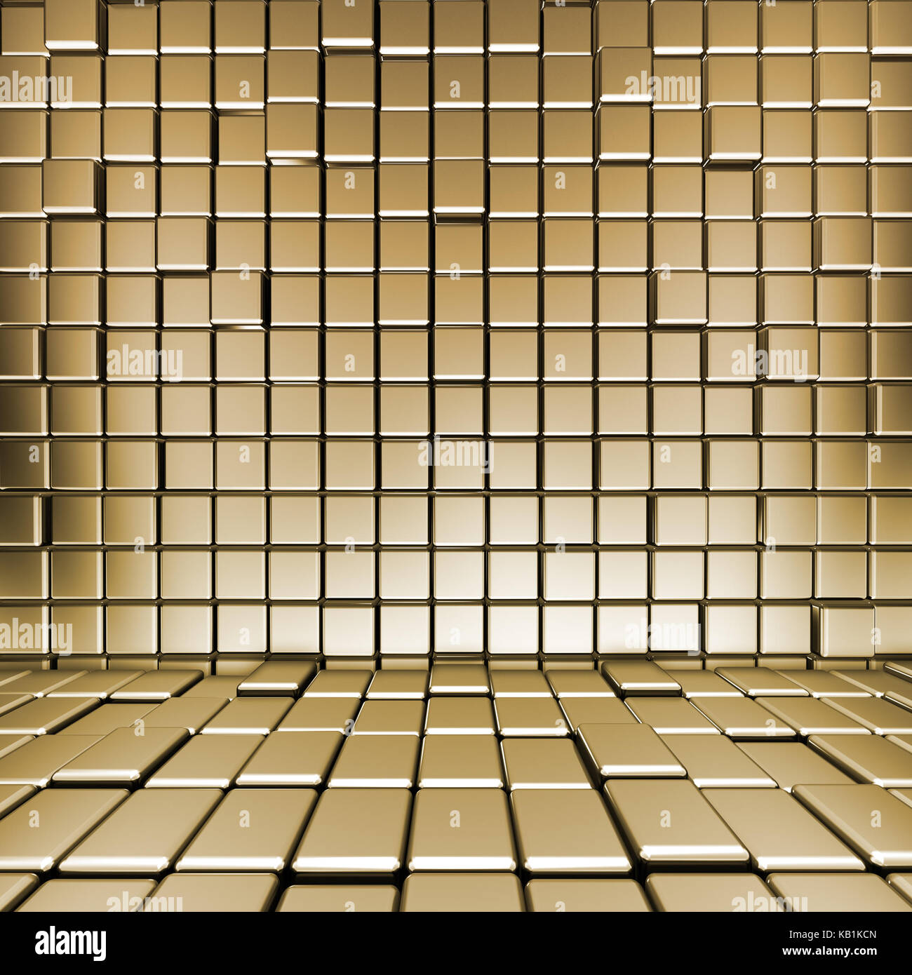 Gold Interieur. Hochwertige 3D-rendering farben Hintergrund Stockfoto