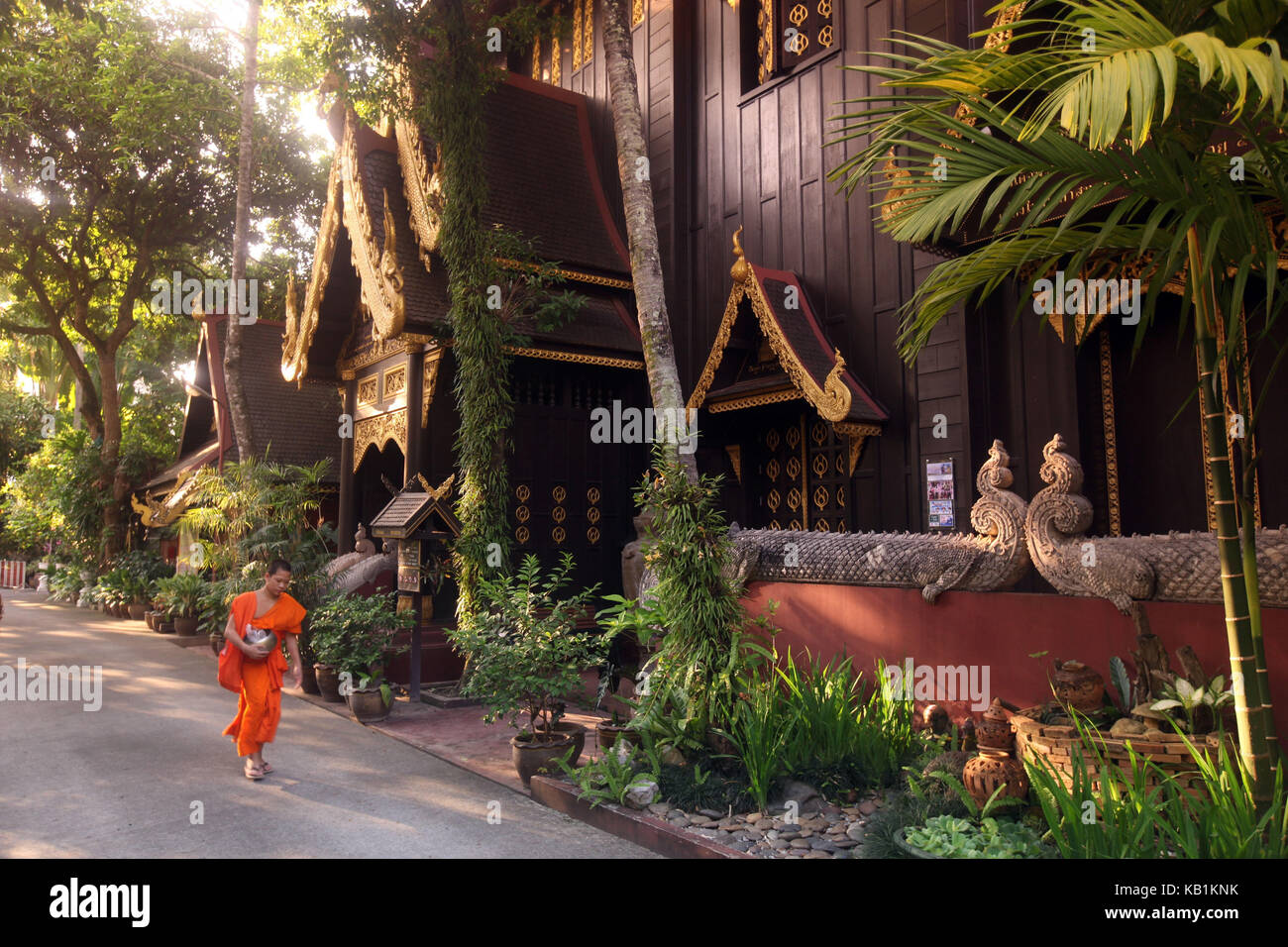 Asien, Südostasien, Thailand, Chiang Rai, Altstadt, Tempel, Wat Phra Kaew, Stockfoto