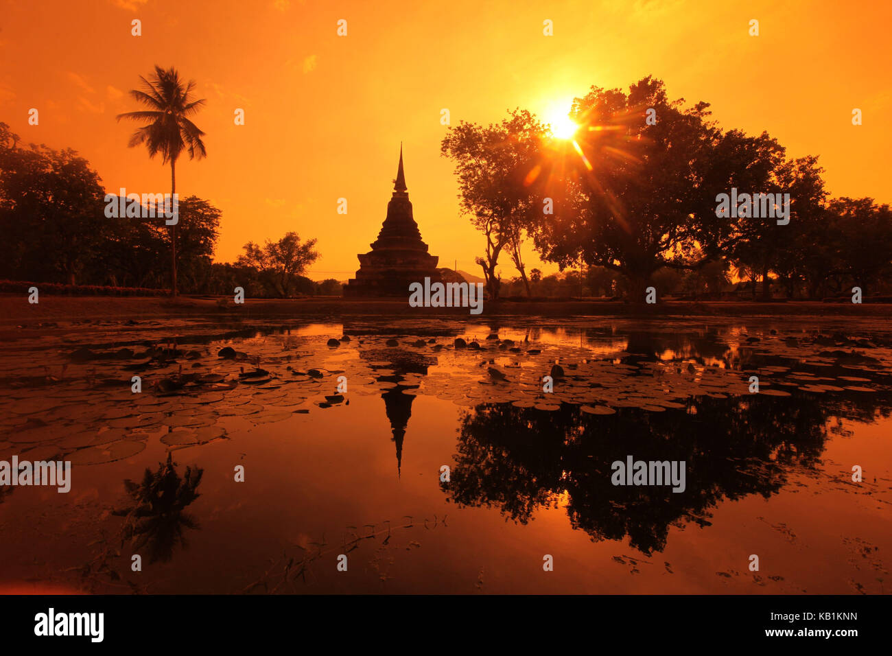 Asien, Südostasien, Thailand, Sukhothai, Historical Park, Tempel, Wat Mahathat, Stockfoto