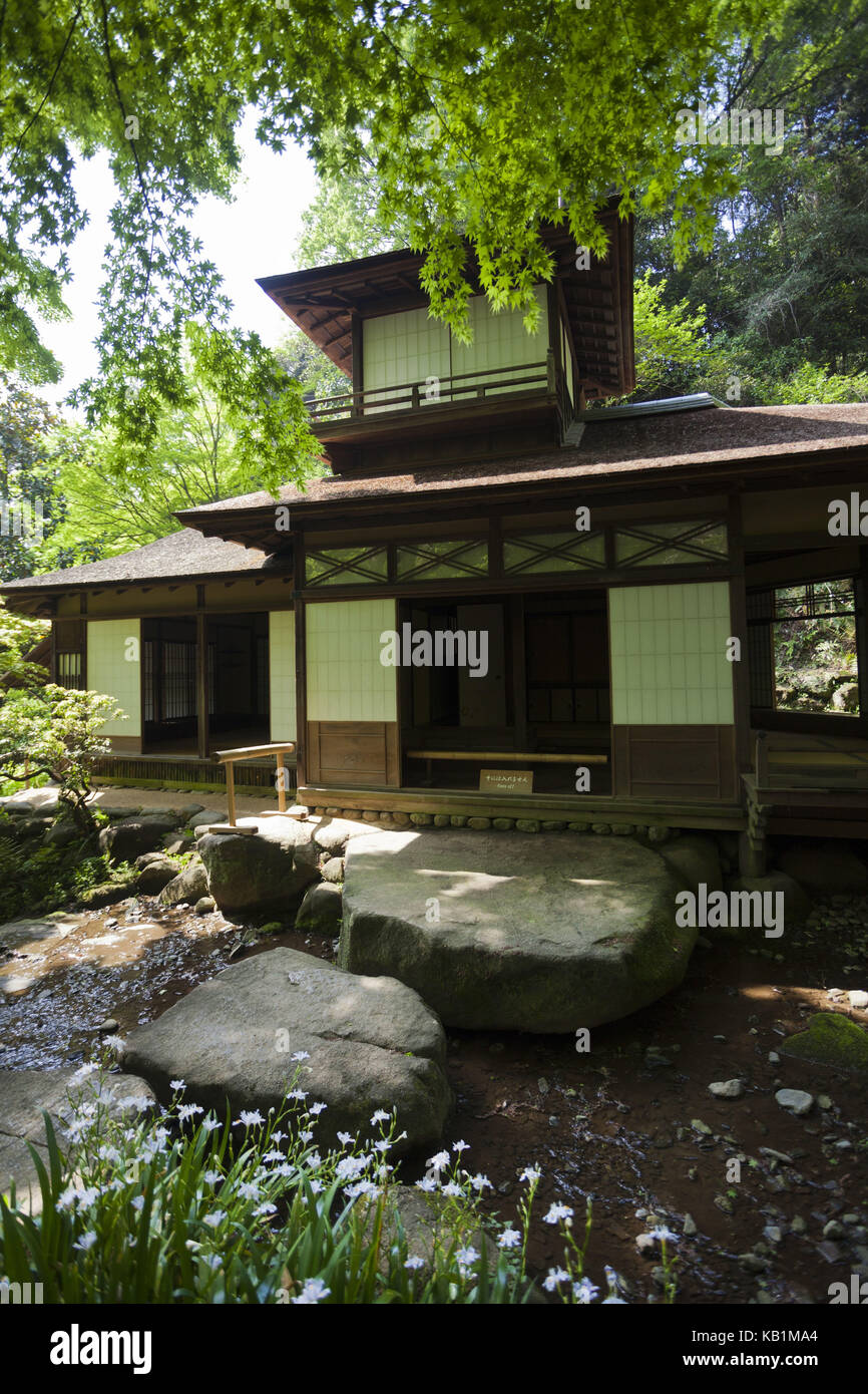 Japan, Yokohama, Sankei-en Garten, Haus, Stockfoto