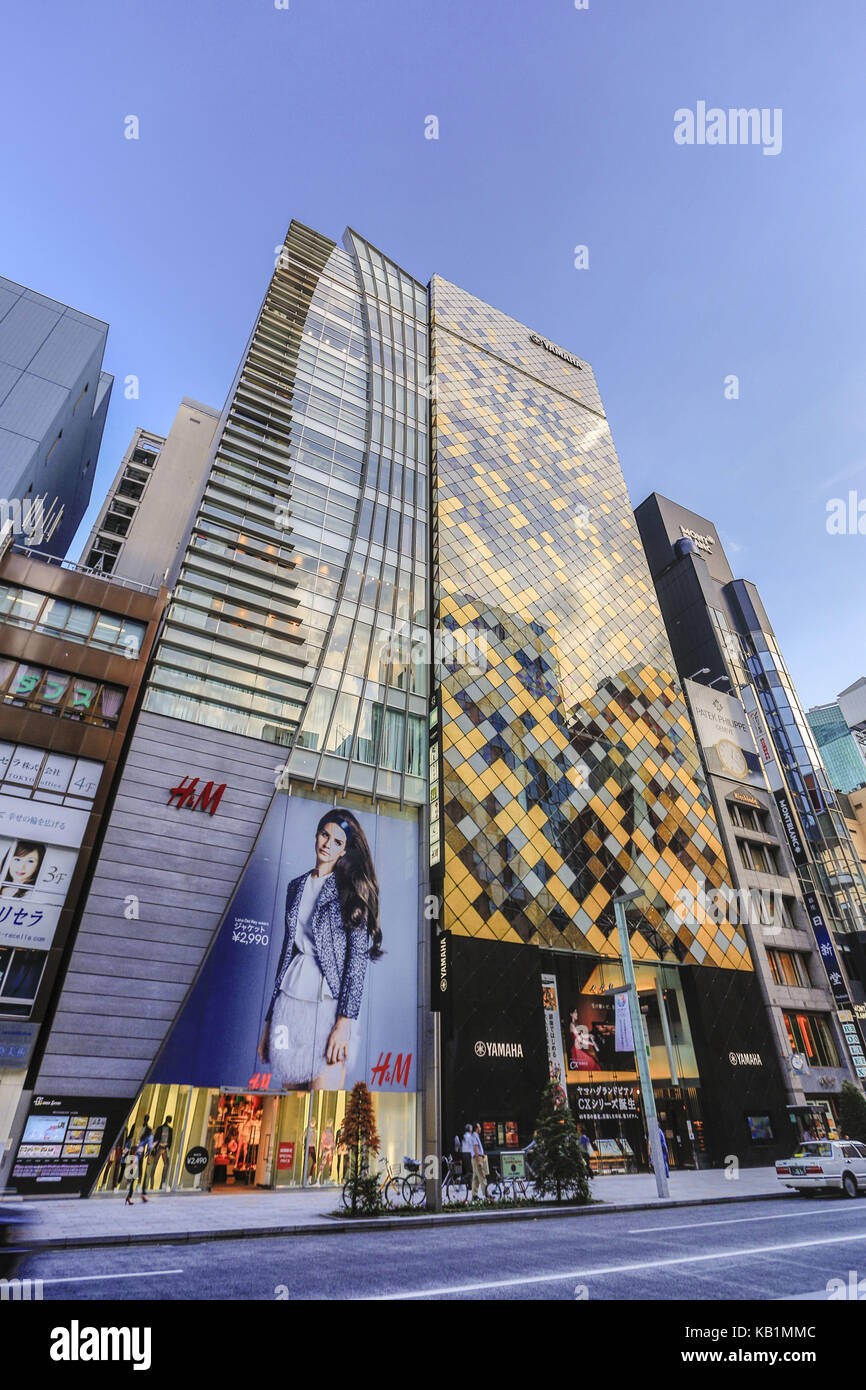 Die wichtigsten Geschäfts- und Unterhaltungsviertel, Ginza, Tokyo, Stockfoto