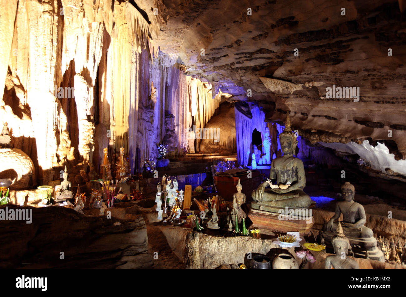 Asien, Südostasien, Laos, zentral Laos, tha khaek, Buddha Höhle, Grube, Stockfoto