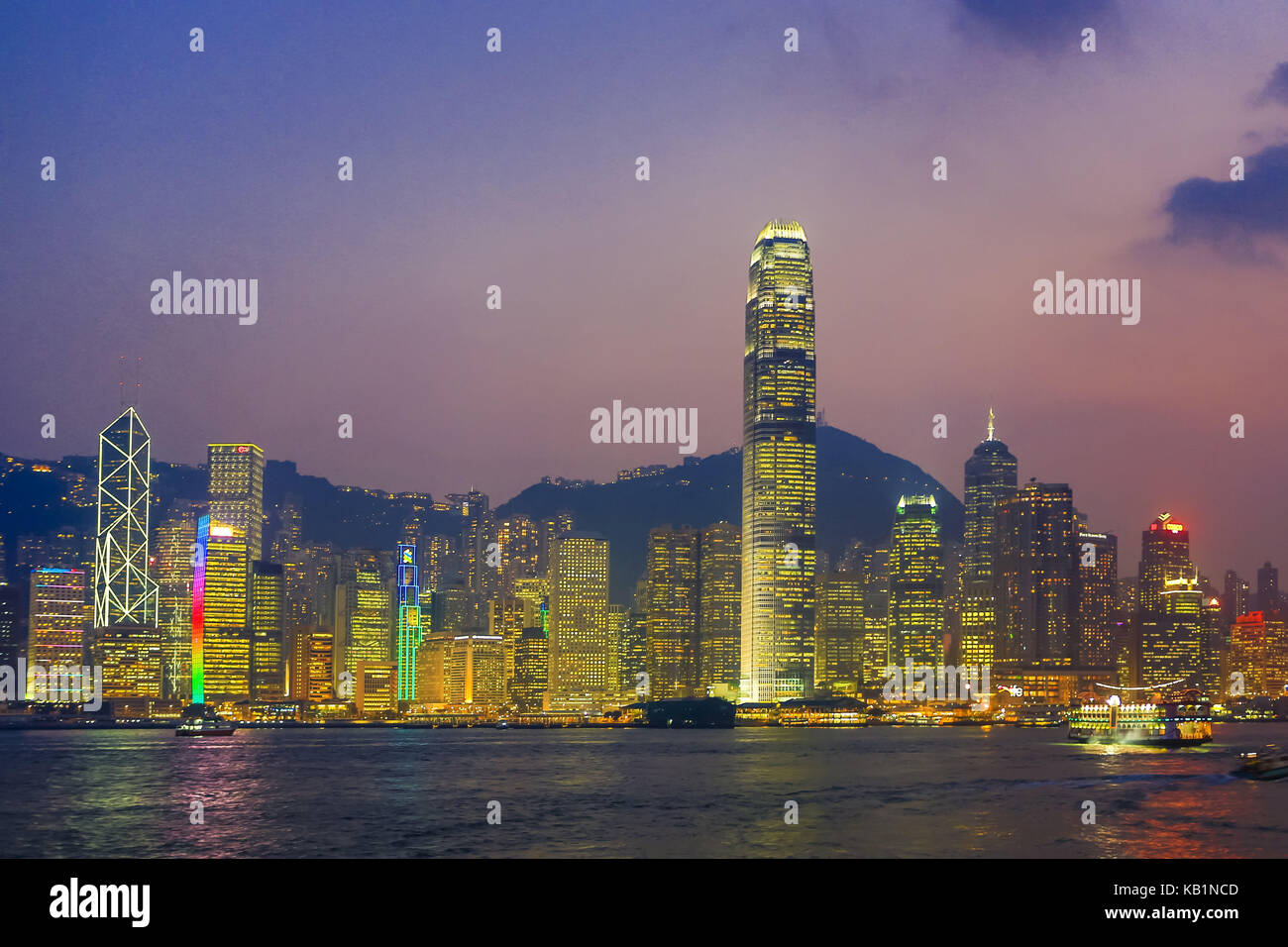 Blick auf Hong Kong Island, Hong Kong, Stockfoto
